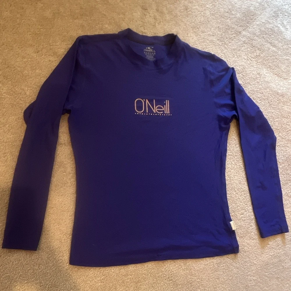 O'Neill Skins Long Sleeve Rash Guard Swim Shirt Medium   purple